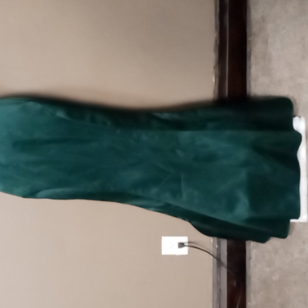 Sorella Vita Dark Green Prom/Bridesmaid Dress w Jewel/Ribbon Belt Size 4 - Picture 6 of 16